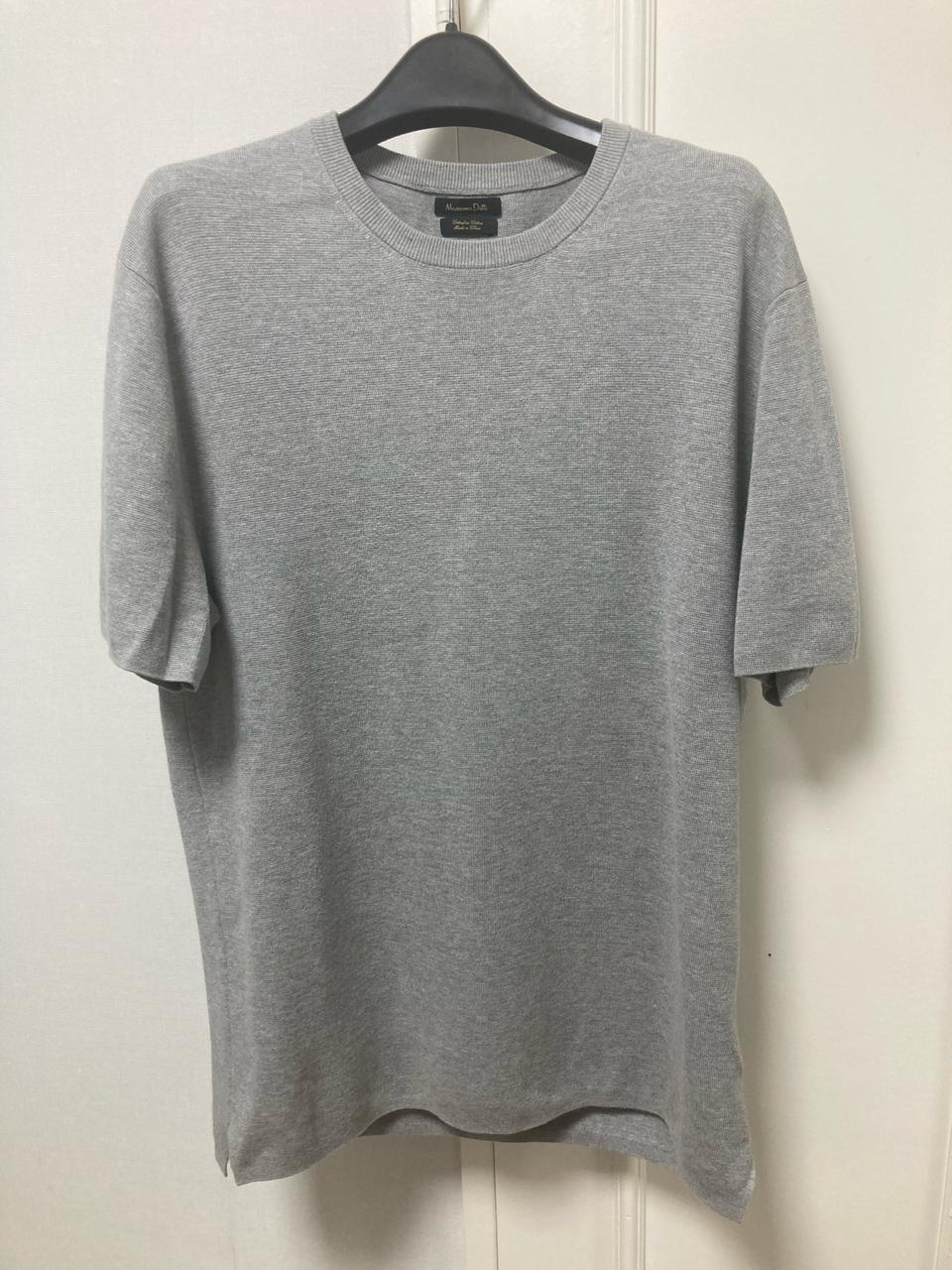 마시모두띠 그레이 반팔 니트 L(100)