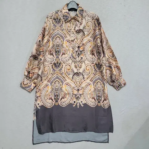 ㅡ자라 패턴 블라우스 원피스 여90 ㅡ0529