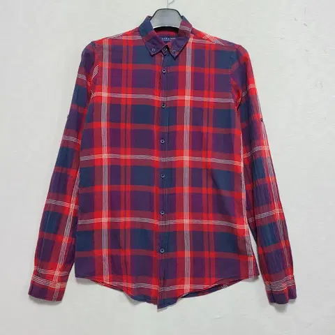 자라 체크셔츠 남 슬림95 ㅡ0522