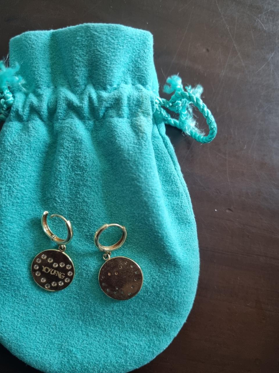 14k 옐로골드 코인 귀걸이