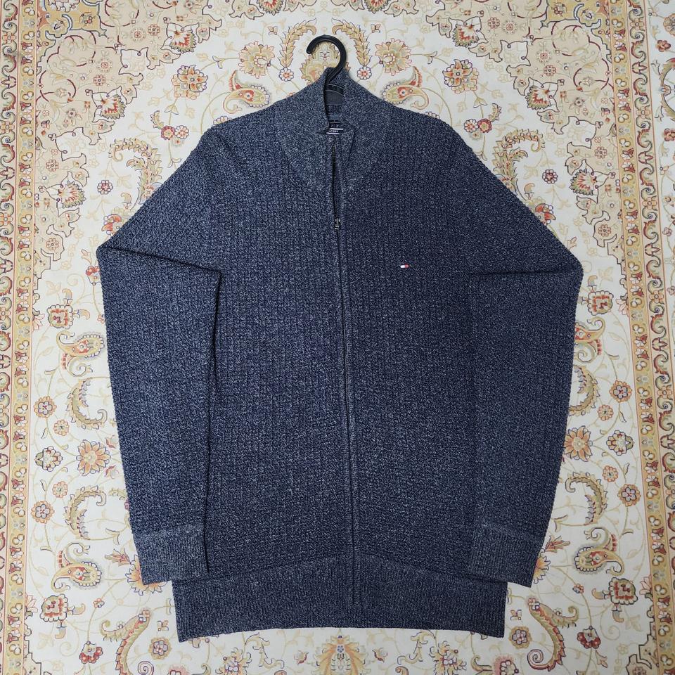 타미힐피거 코튼100% 니트 집업L