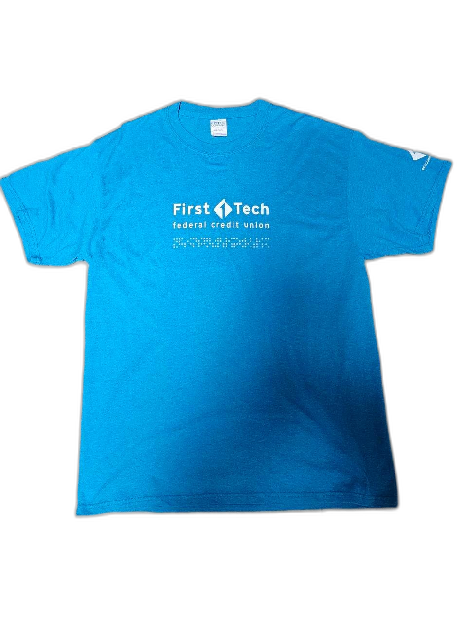 그래픽 블루 반팔티(L)