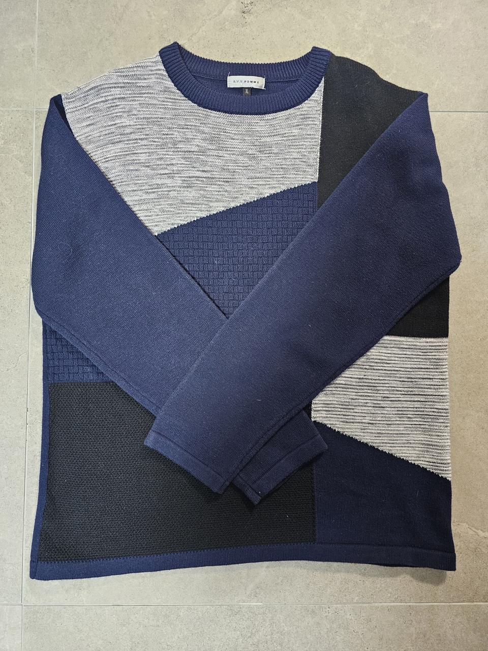 남자 블록 배색 맨투맨(XL)