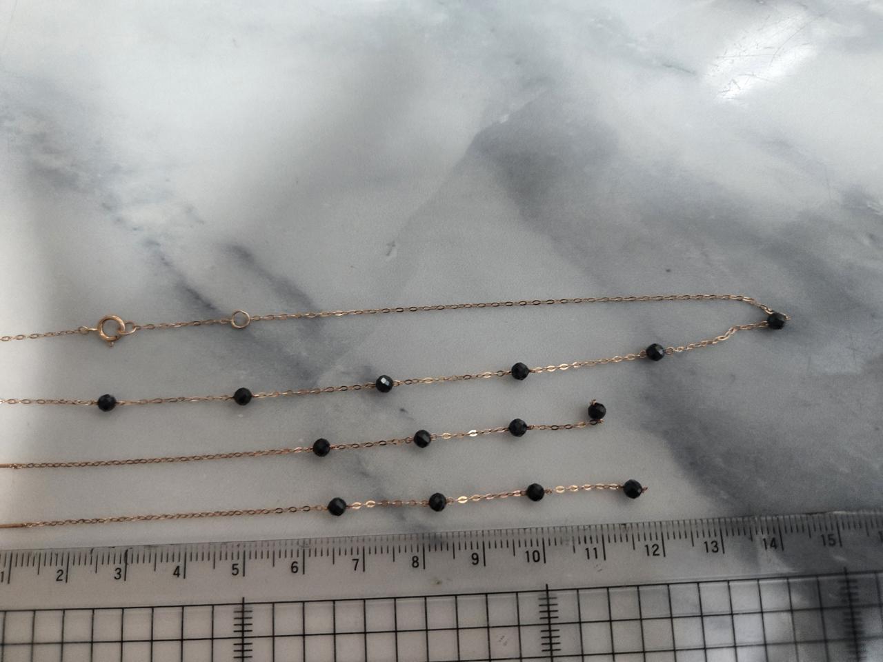 14k 로즈골드 스피넬 목걸이 귀걸이 셋트