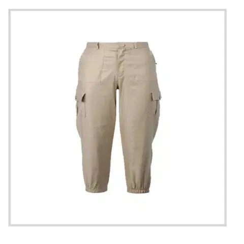 강자매 린넨 카고 팬츠 - 베이지 S