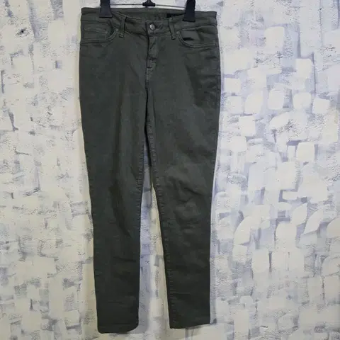 타미힐피거 스판 카키 청바지 s