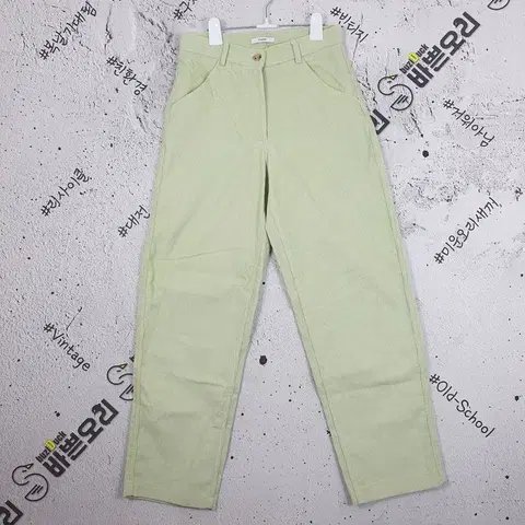 여성 코듀로이 바지 라이트 그린 S 4300007