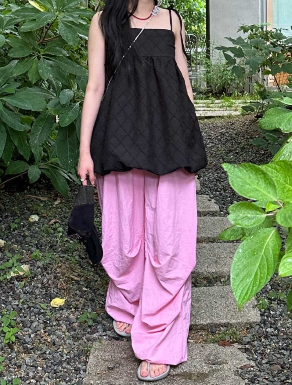 아가일 나시 블라우스