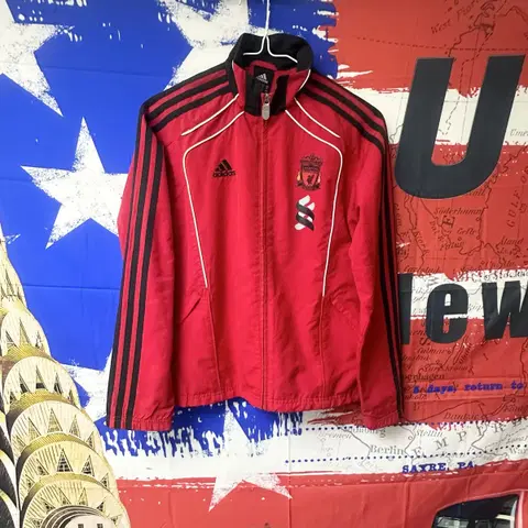 올드스쿨 아디다스 리버풀 크롭st 바람막이 s90