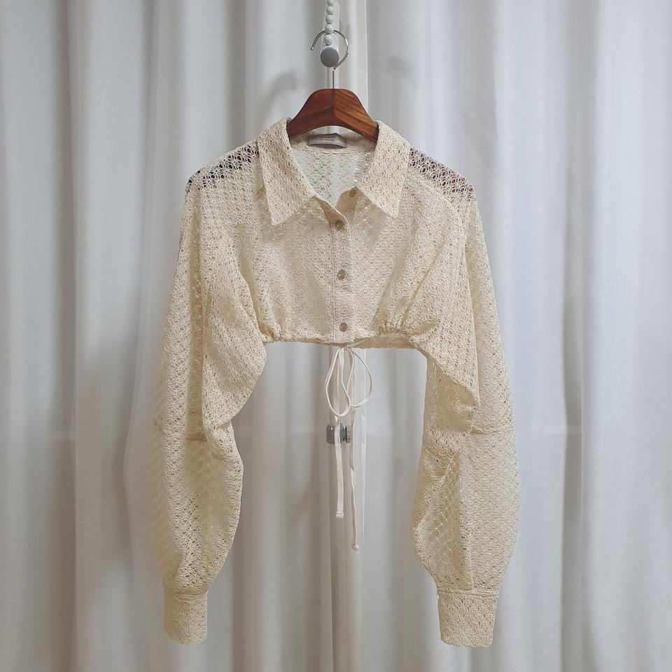 빈티지 크로쉐 숏 셔츠남방