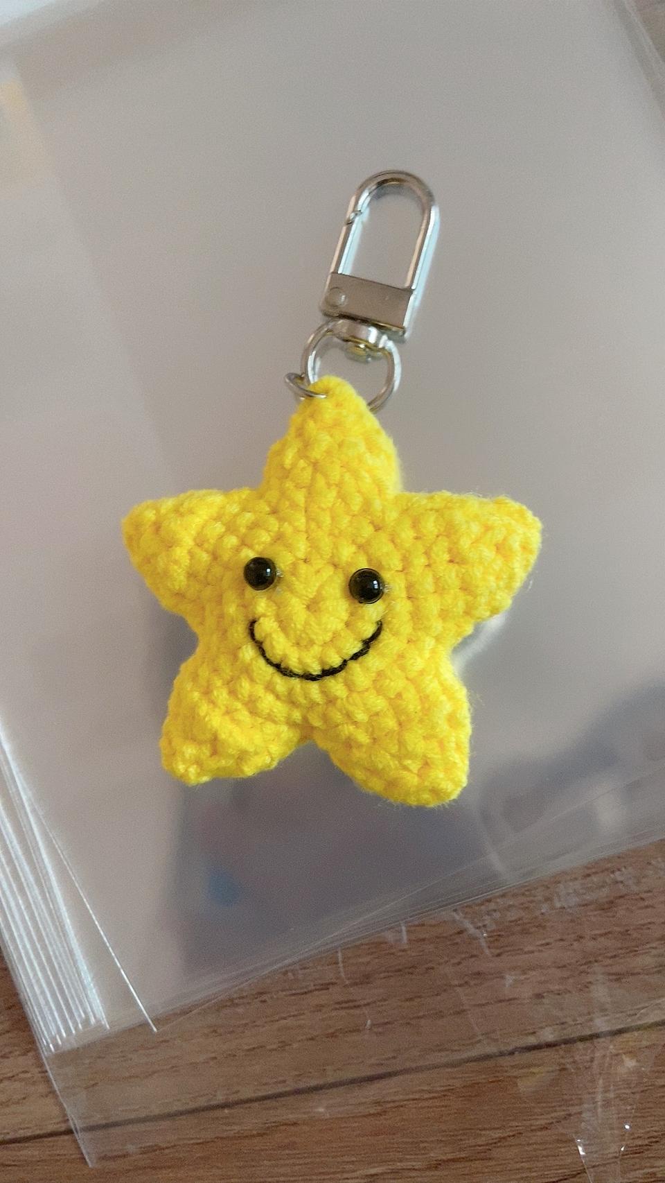 별인형 별키링 오각별 가방고리 손뜨개 핸드메이드