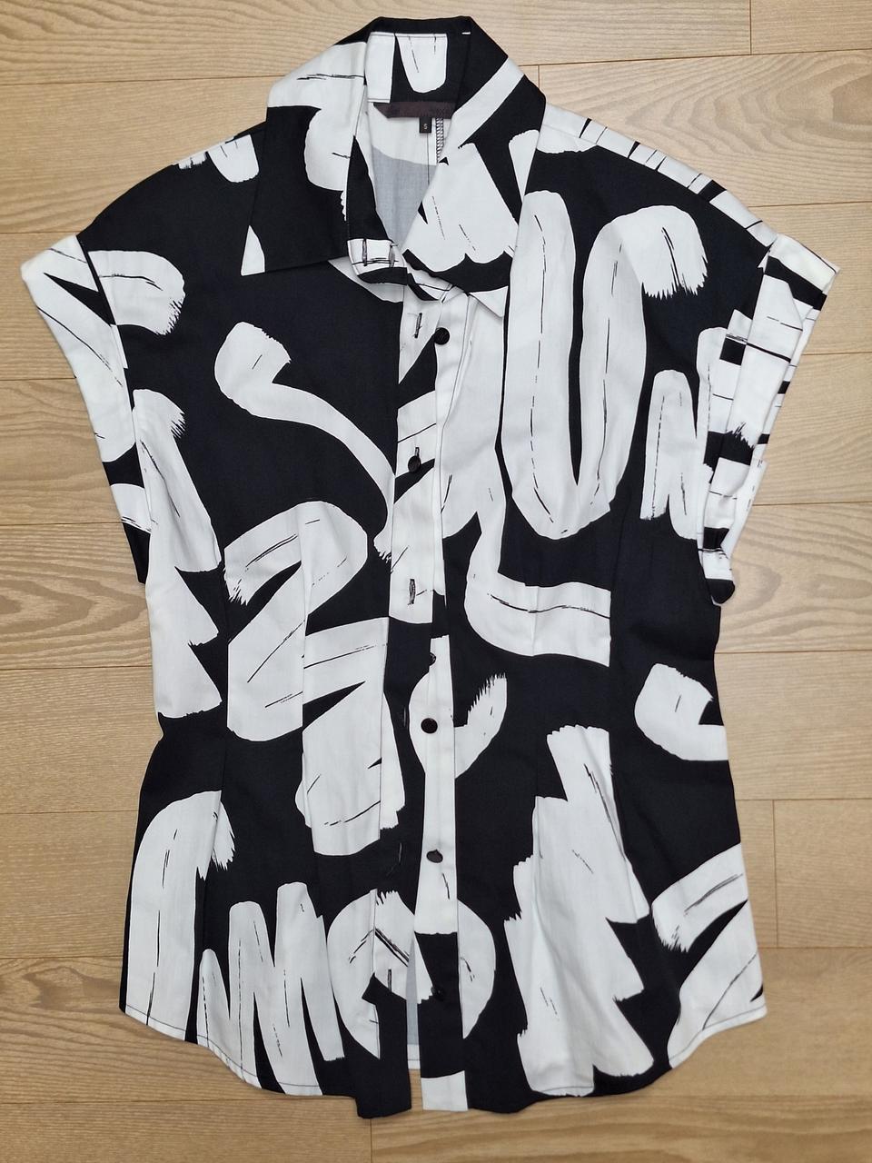 제시뉴욕 캡소매 블라우스 S(55)사이즈