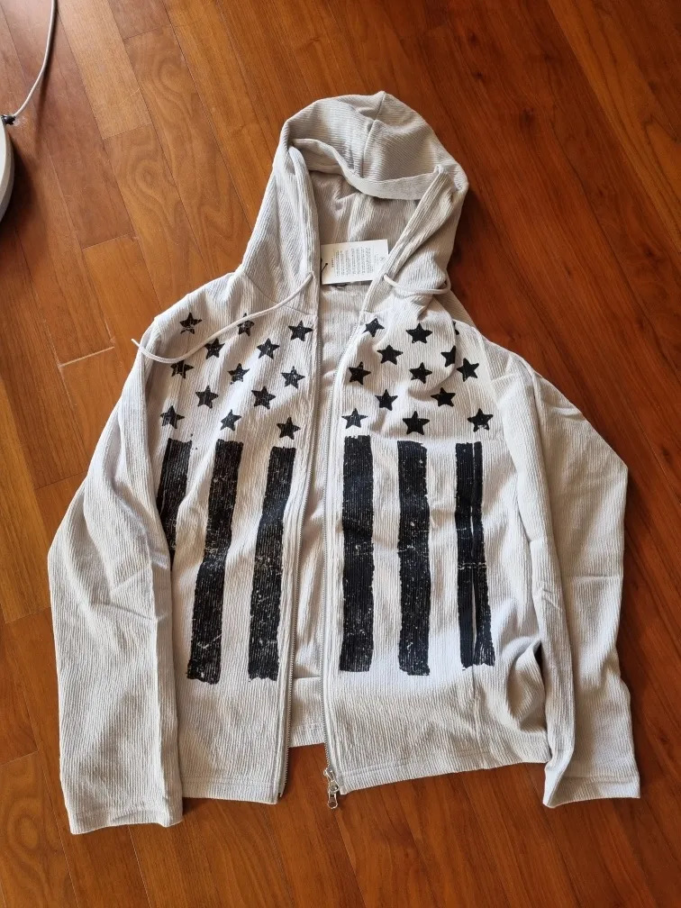 (급처분) vastic 별 패턴 후드 집업/ 당일거래가능