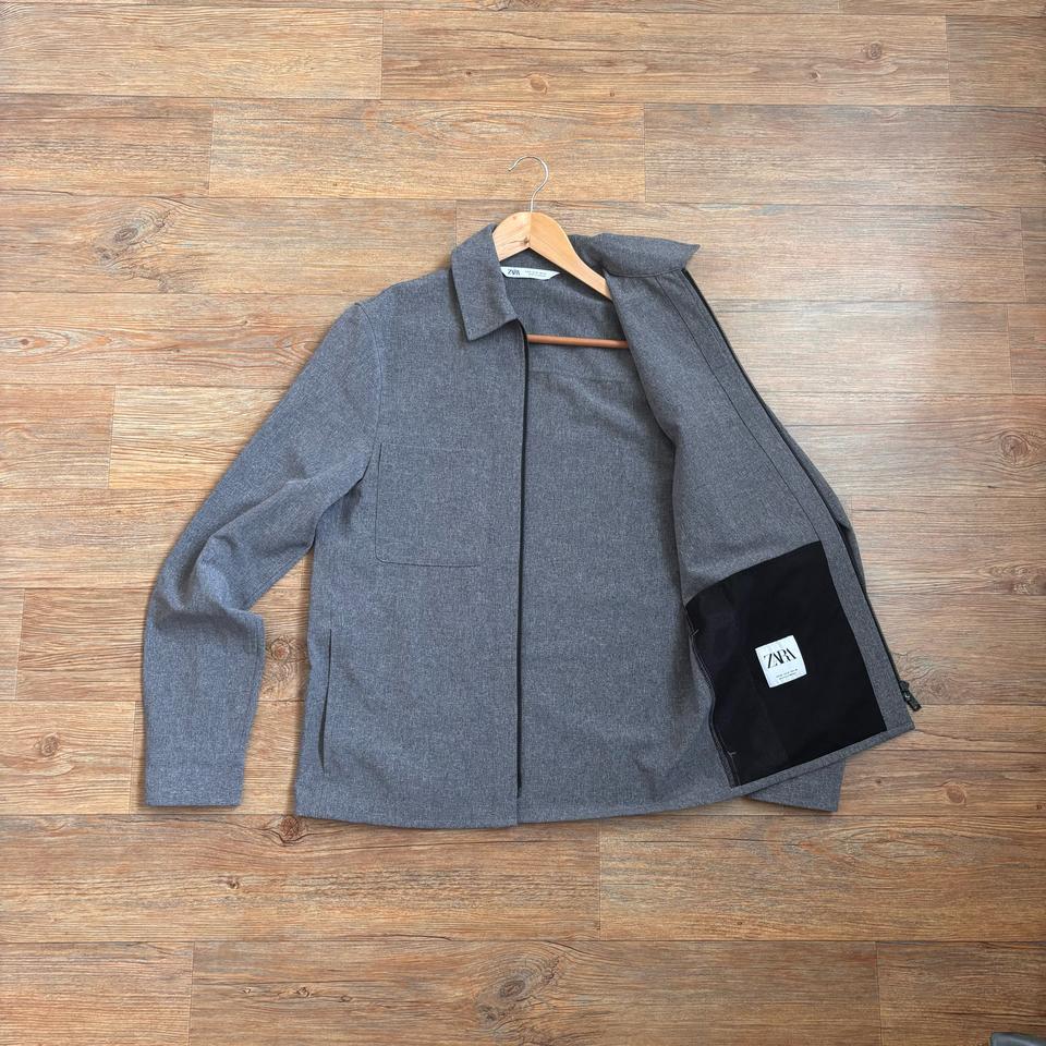 ZARA 자라 트래블 집업 점퍼 95 그레이 비즈니스