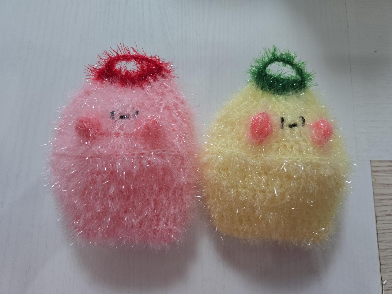 바나나우유,딸기우유수세미