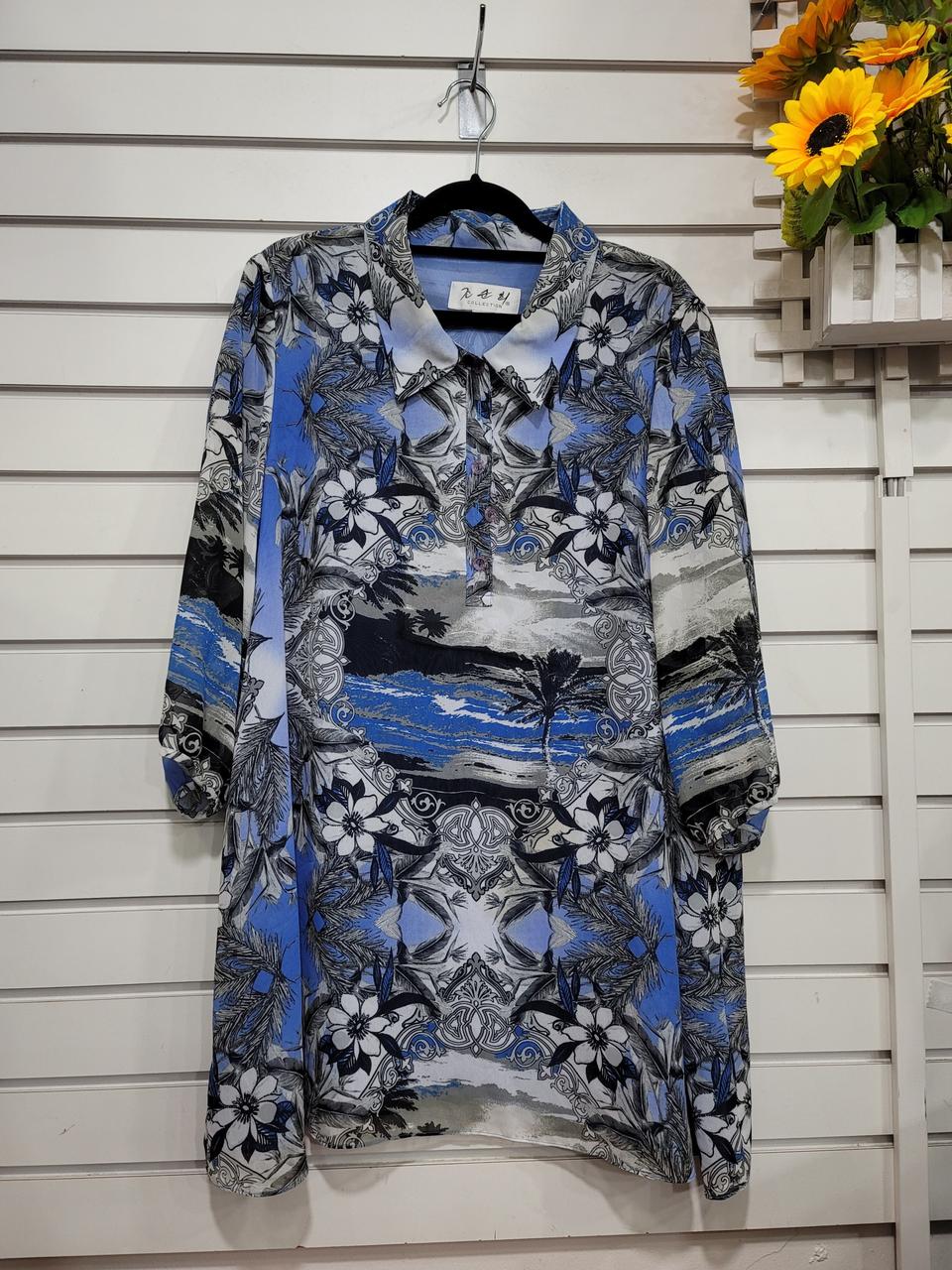 조윤희 컬렉션 플라워 롱 셔츠