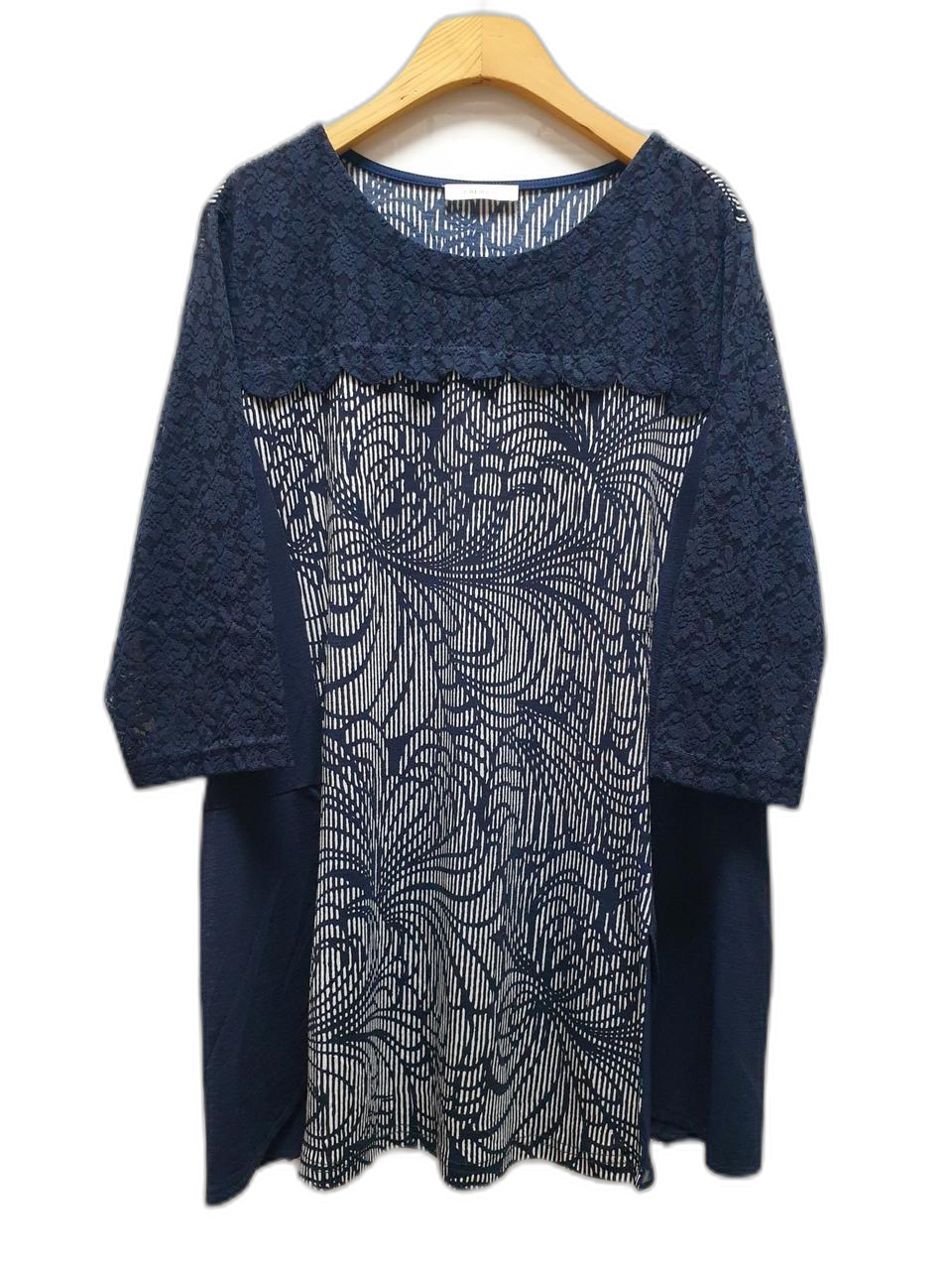 새상품/레이스 패턴블라우스