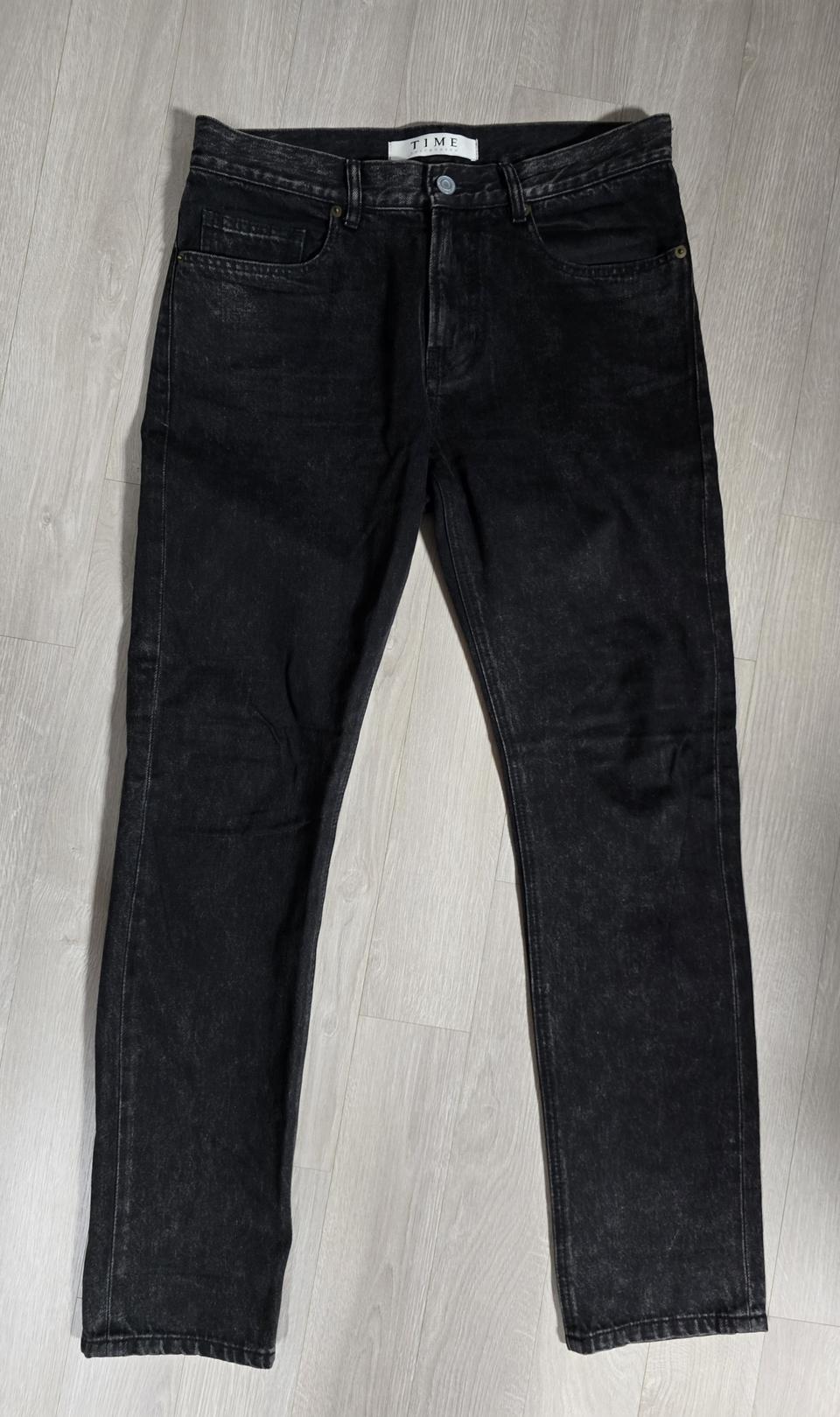 (한섬) 타임 옴므 남자 흑청바지.   싸이즈 30
