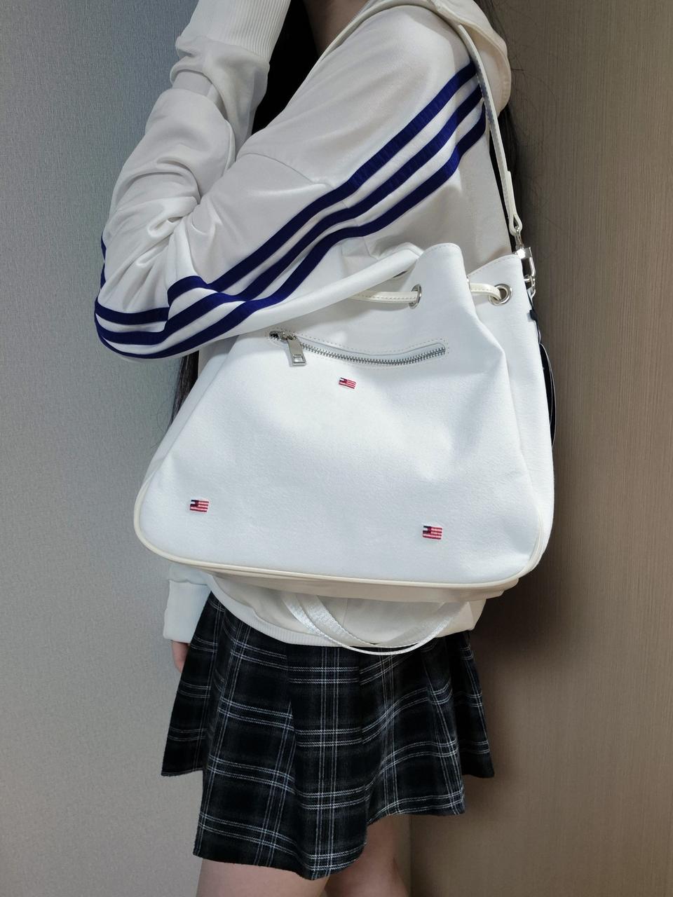 타미힐피거 켈리즈 업사이클링 더스트백 올화이트