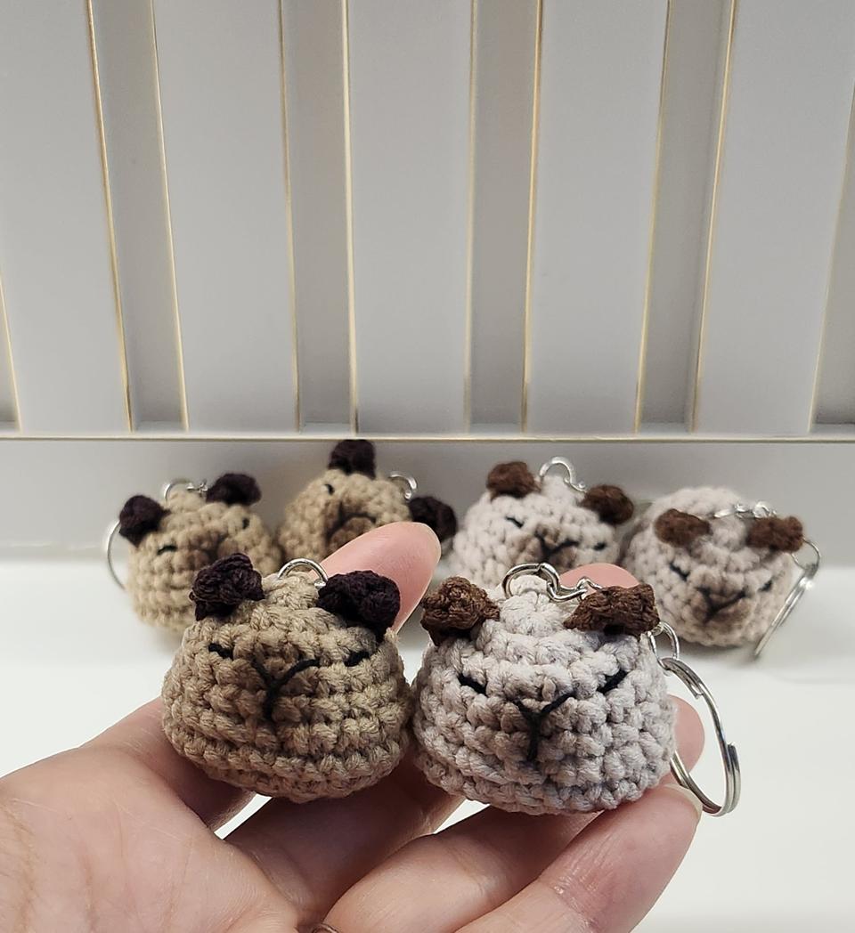뜨개 카피바라 키링