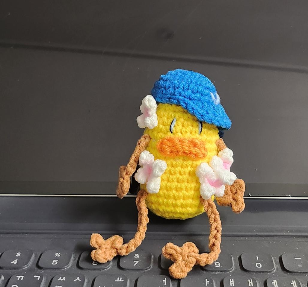 옥수수 뜨개 키링