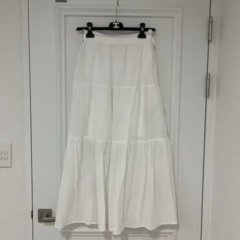 유니클로 화이트 롱스커트 xs