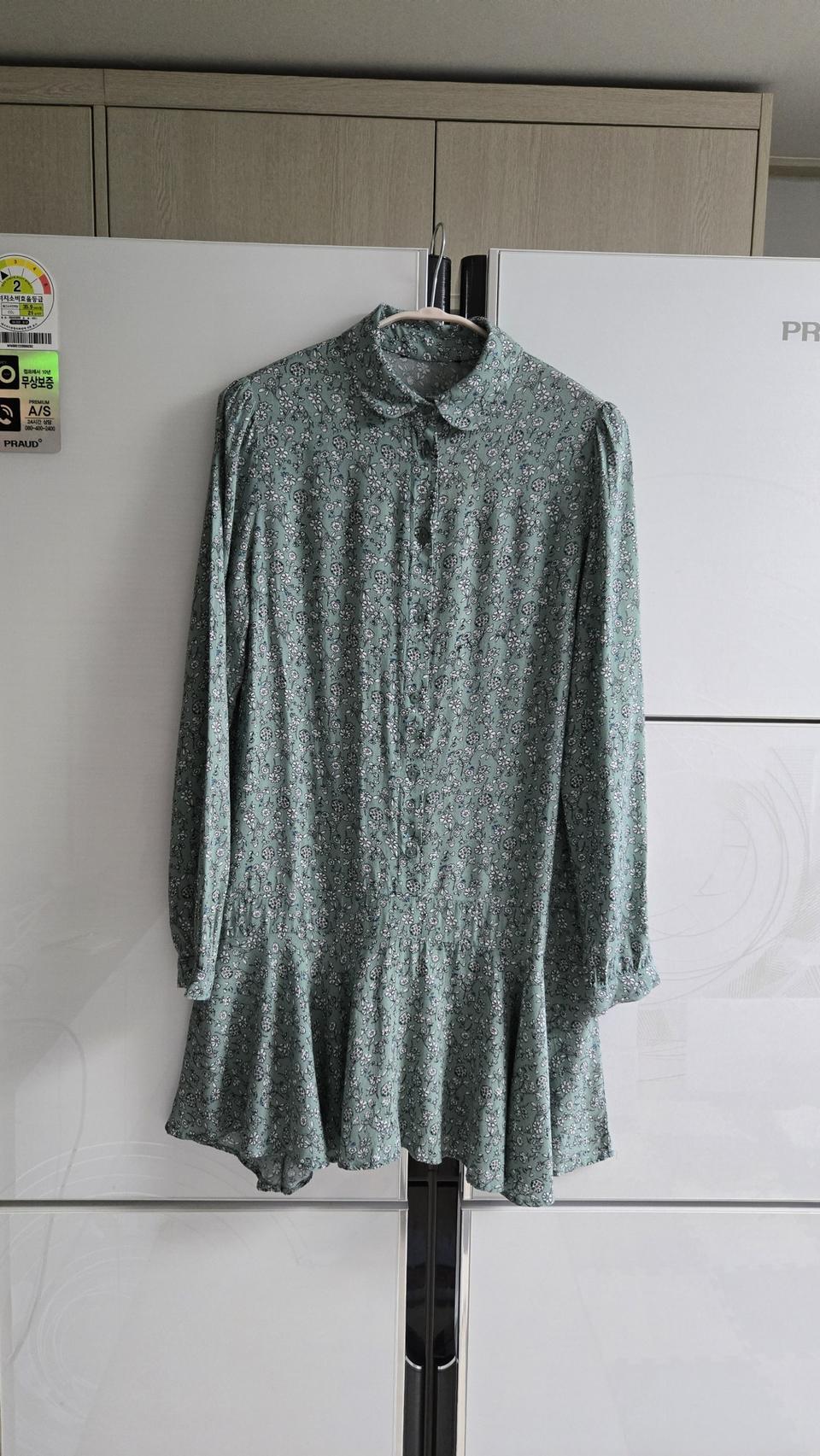 플라워 그린 원피스 66 M