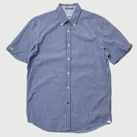 (40) 라코스테 빈티지 체크 반팔 셔츠