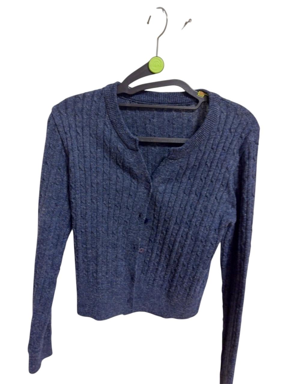 블루베리 꽈배기 니트 가디건