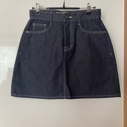 standial 스탠다이얼 청치마 데님 스커트 스티치 진청 치마 M