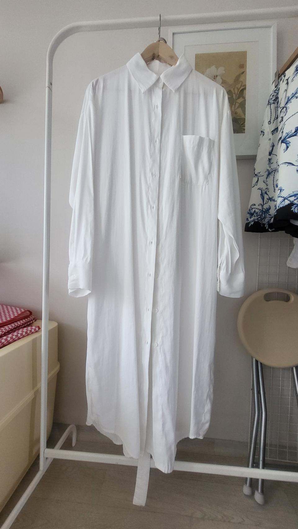 화이트 셔츠 롱 원피스