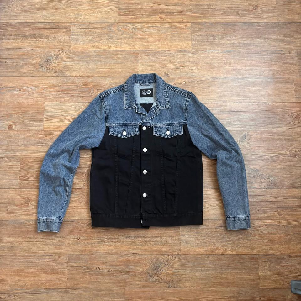 칩먼데이 데님 자켓 슬림핏 S 투톤 블랙 스웨덴 정품