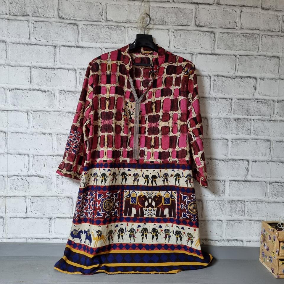 칠부소매 롱블라우스 프리(66~77)