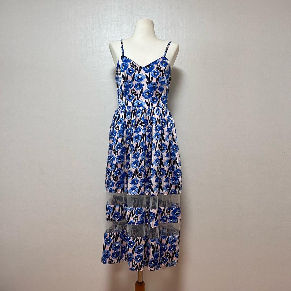 블루 끈나시 원피스