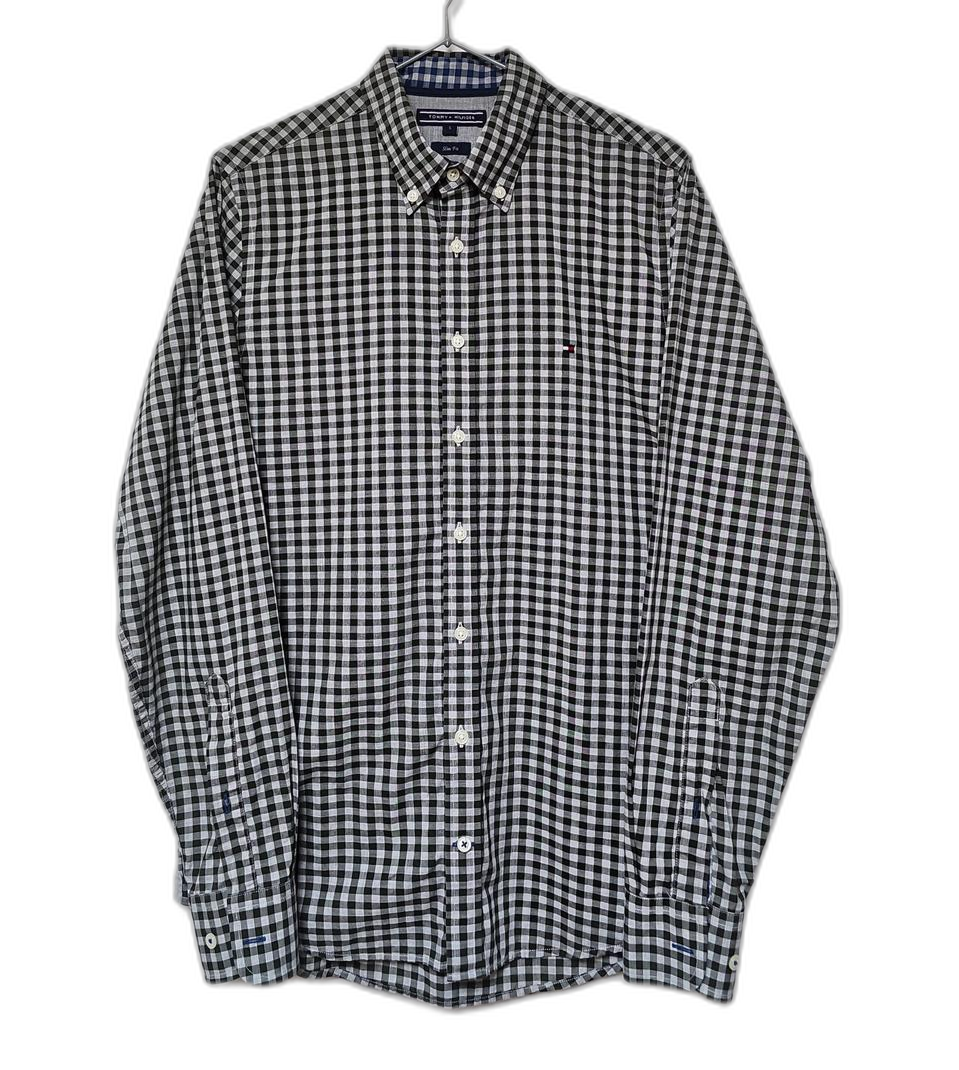 타미힐피거 깅엄체크 셔츠