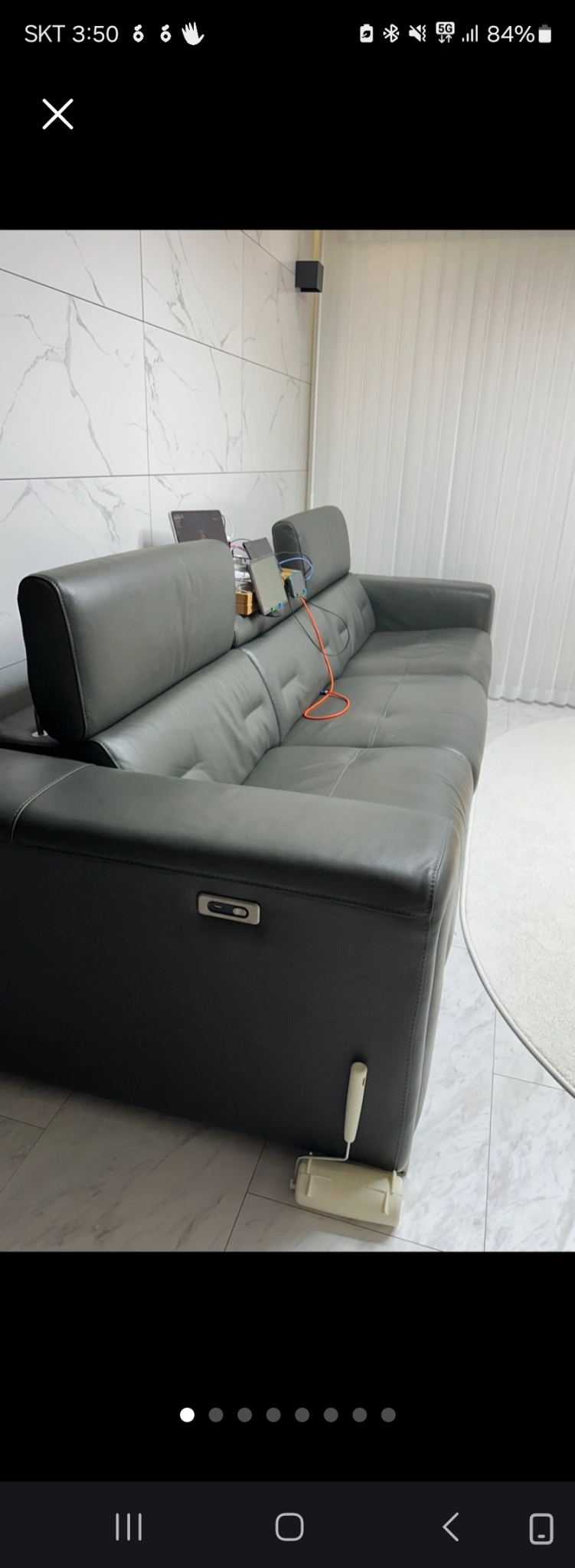 이노센스 리클라이너 천연면피가죽 4인쇼파 마지막 가격내립니다