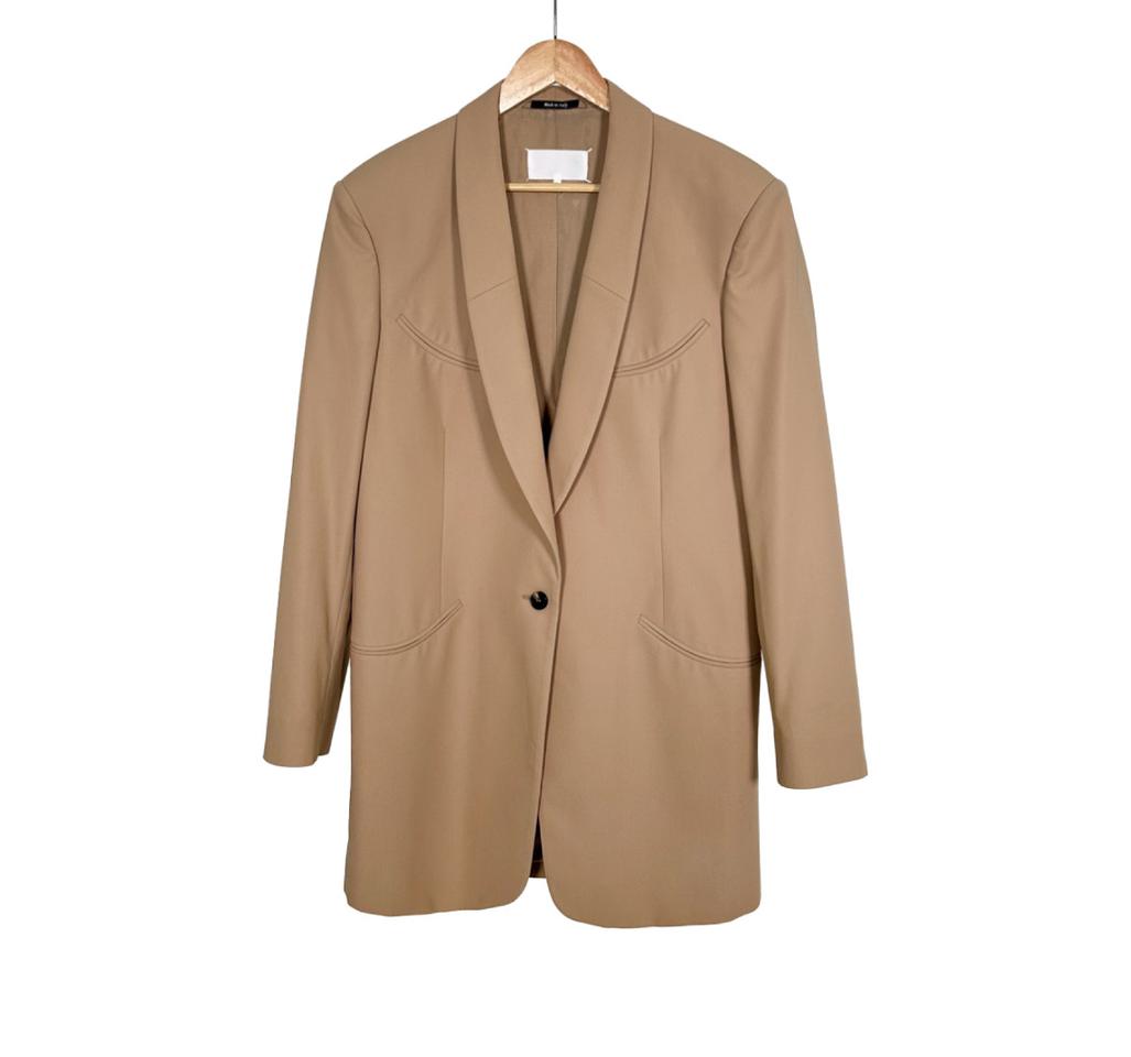 [42] MM 마르지엘라 스티치 오버핏 숄 카라 싱글 블레이저 자켓 카멜