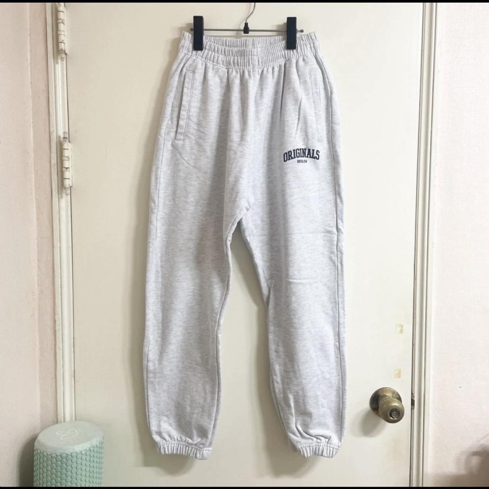 [새상품] 화이트멜란지 밴딩 조거팬츠 바지 (S)