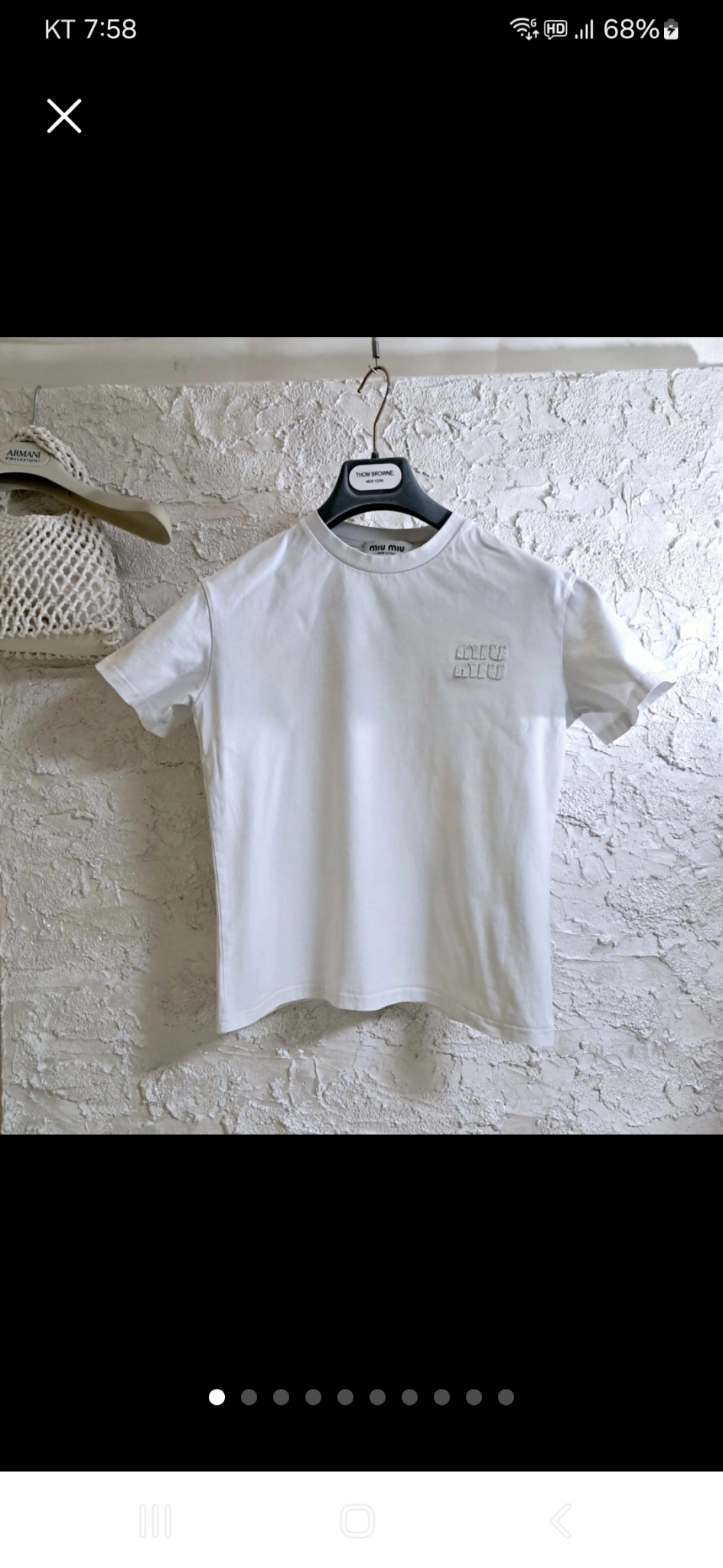 (44~55) miumiu 미우미우 미니로고 여성반팔티