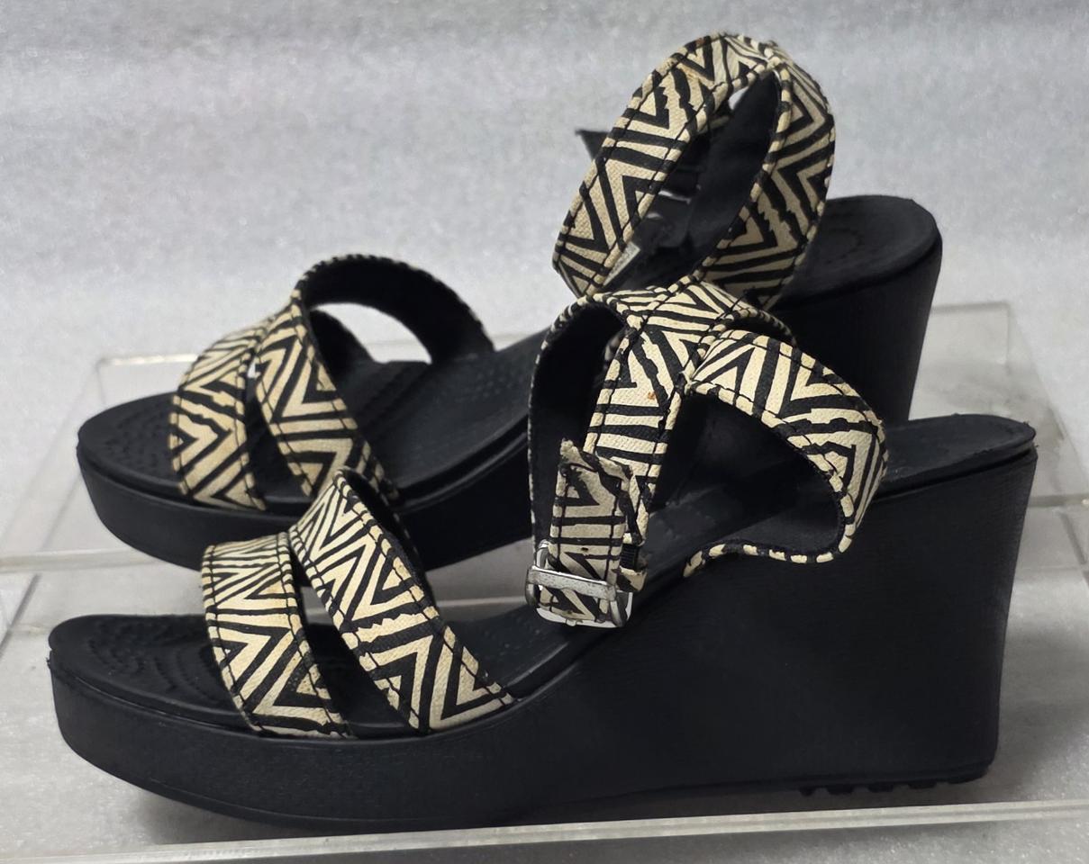 크록스 CROCS 레이 웨지 앵클 스트랩 샌들 여성용 US 6(220)