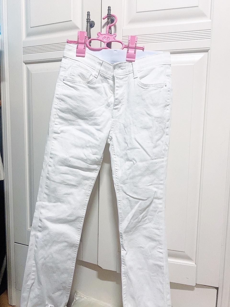 흰색 부츠컷 청바지 26 (S)