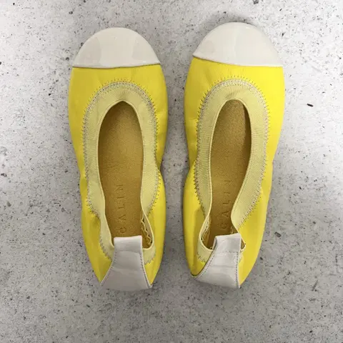 꺌랑 양말플랫 노랑