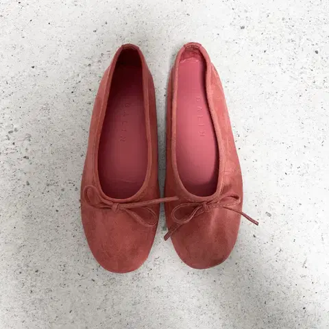 꺌랑 스웨이드 플랫 말랑이 핑크