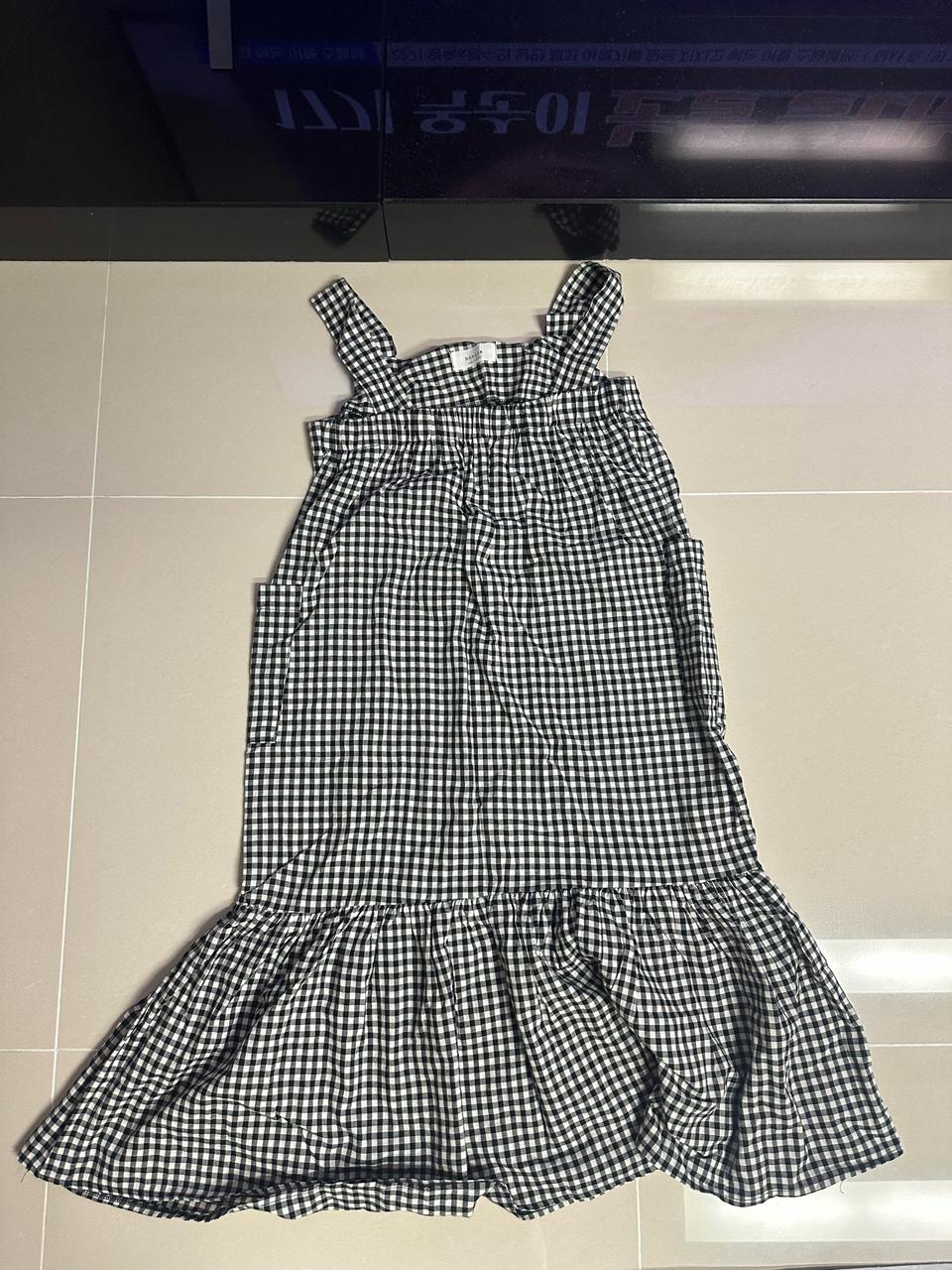 탑 체크원피스