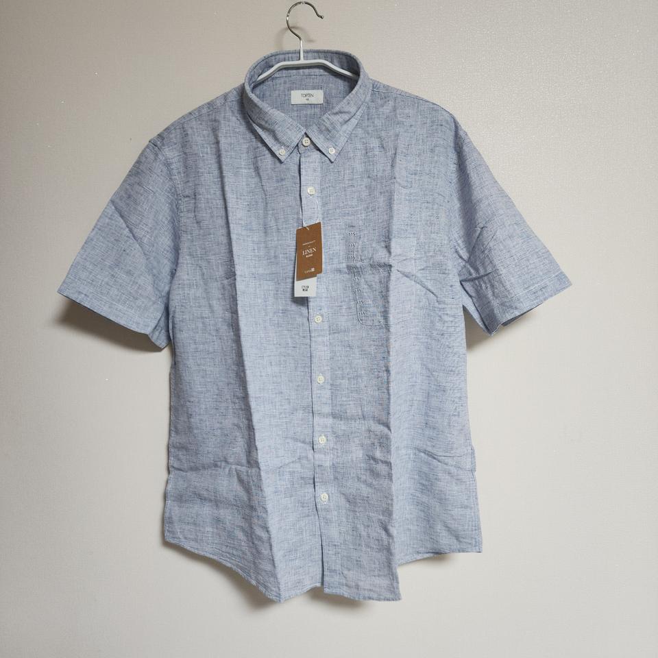 새상품. 남성 여름 남방셔츠(115.하늘색)
