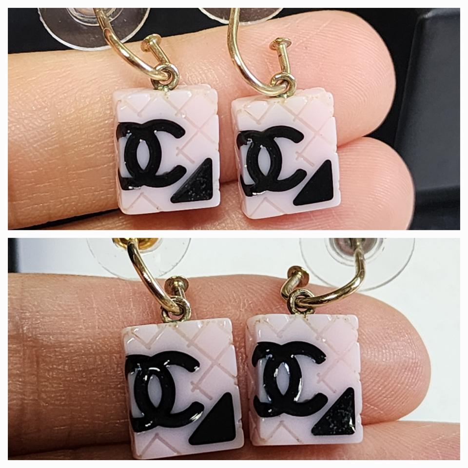 정품 사넬 미니 깜봉 귀걸이