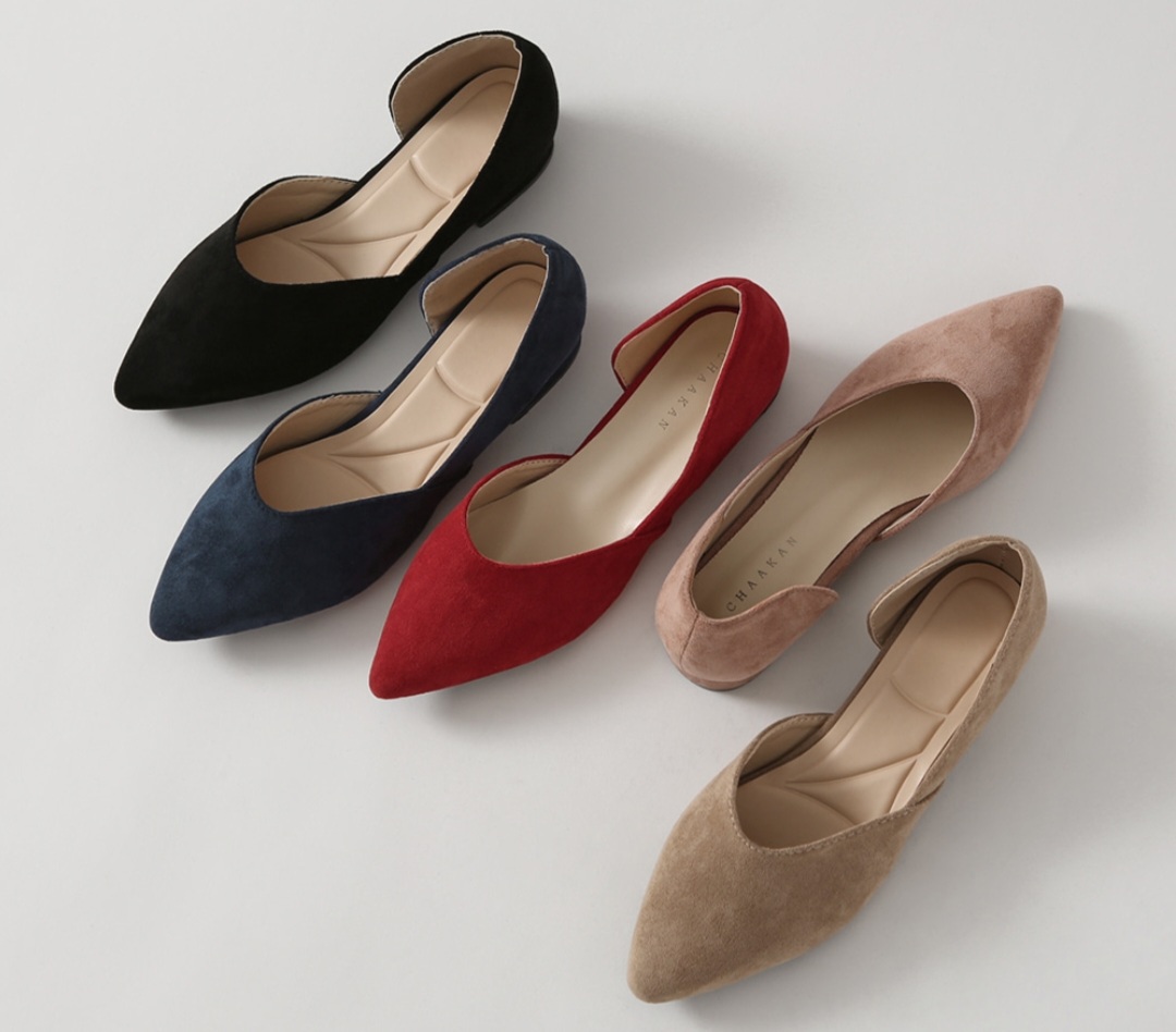 230 레드 스틸레토 플랫 단화 구두