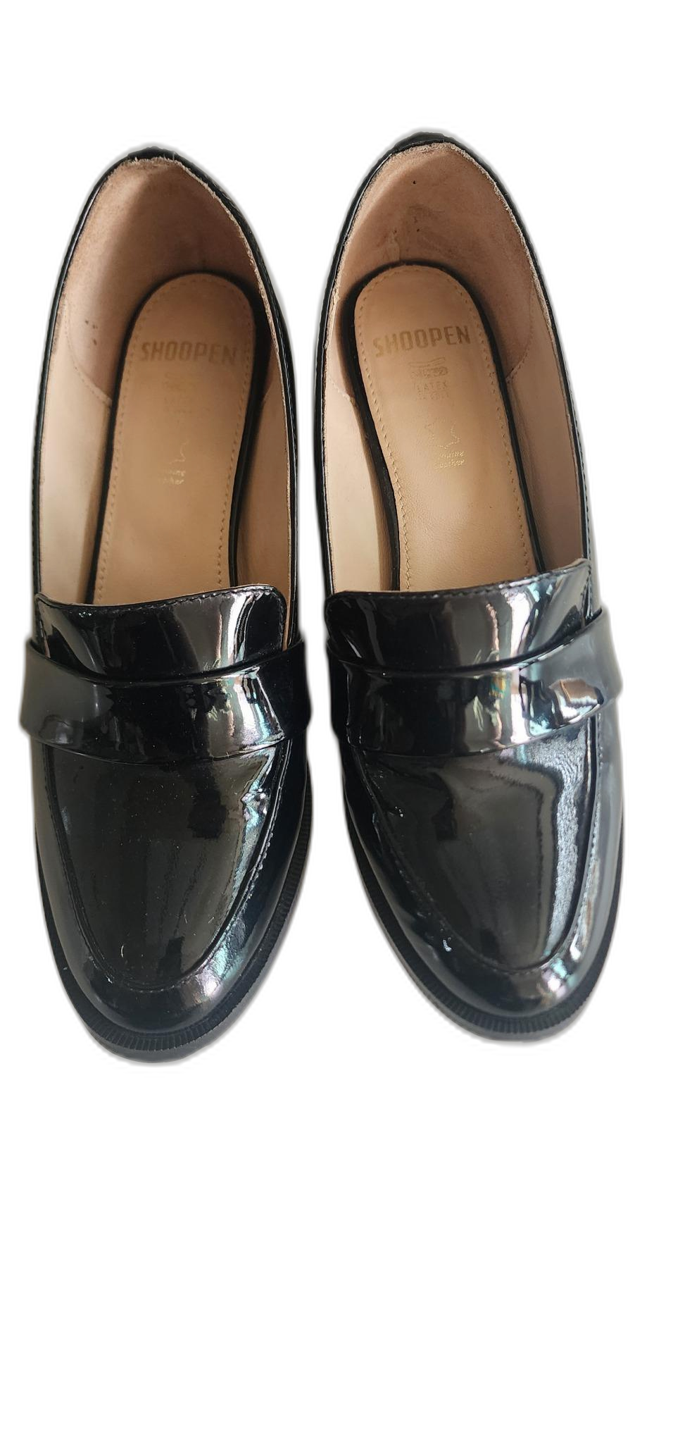 SHOOPEN 에나멜 로퍼힐