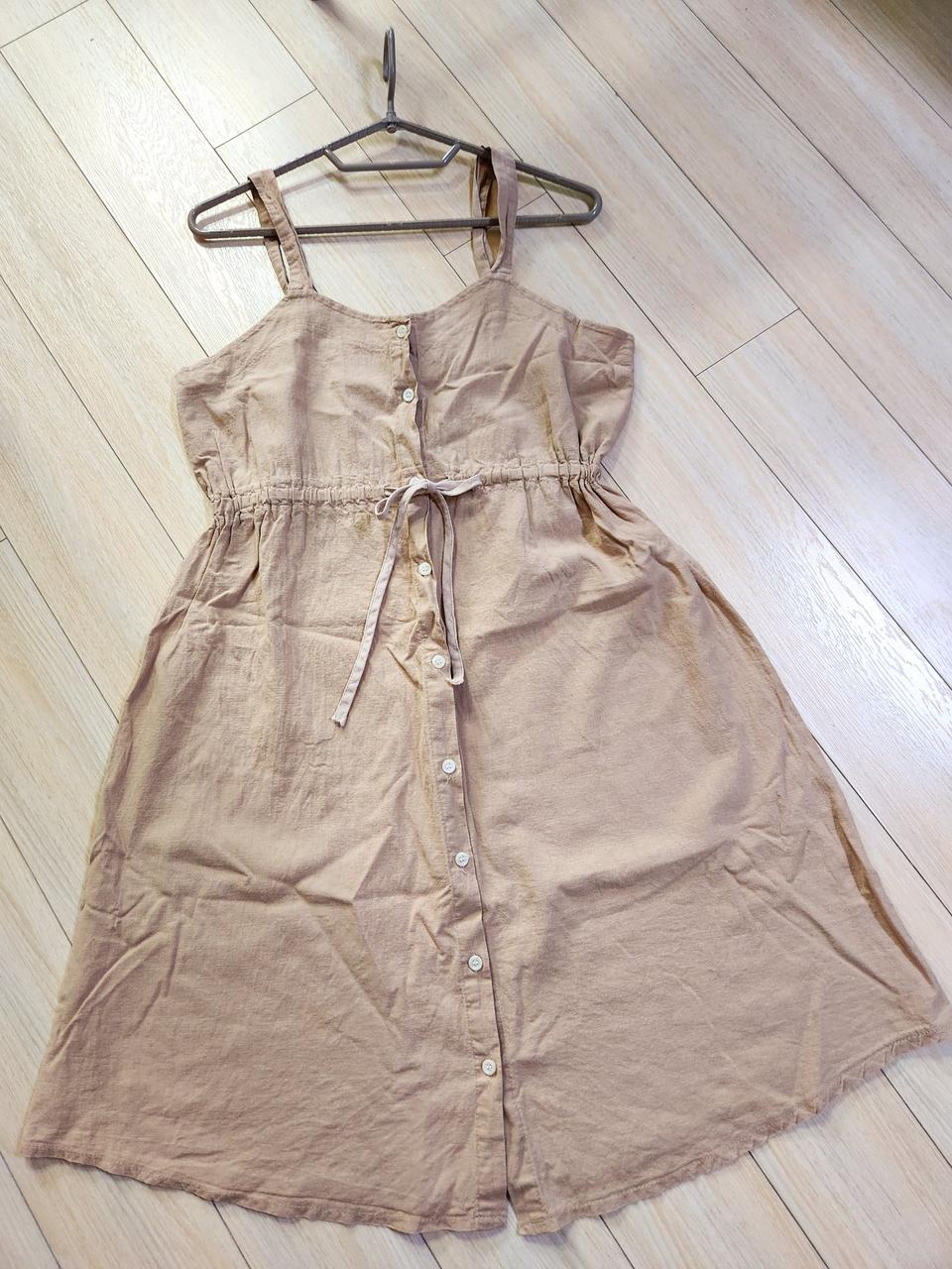 시원한 베이지색린넨원피스