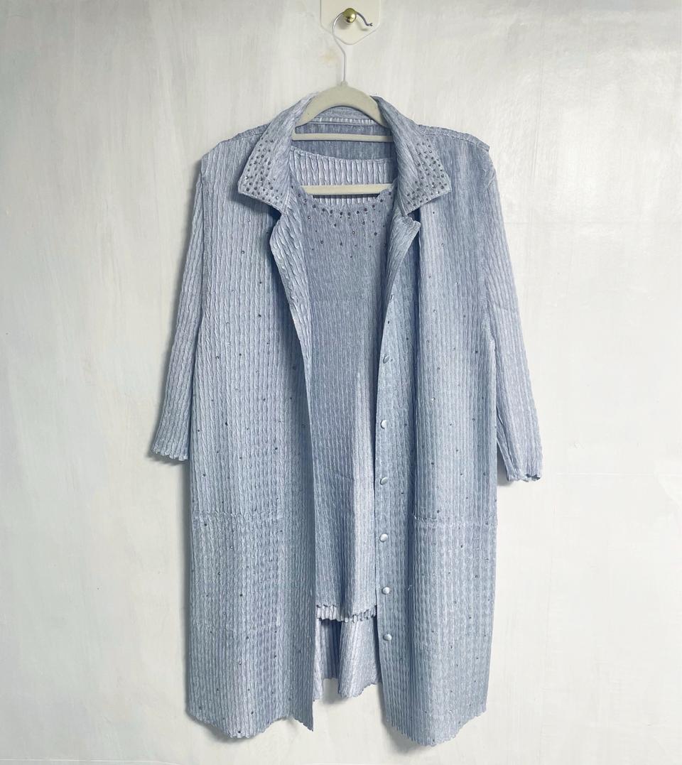 모라도(morado) 플리츠 비즈 상의, 조끼 세트